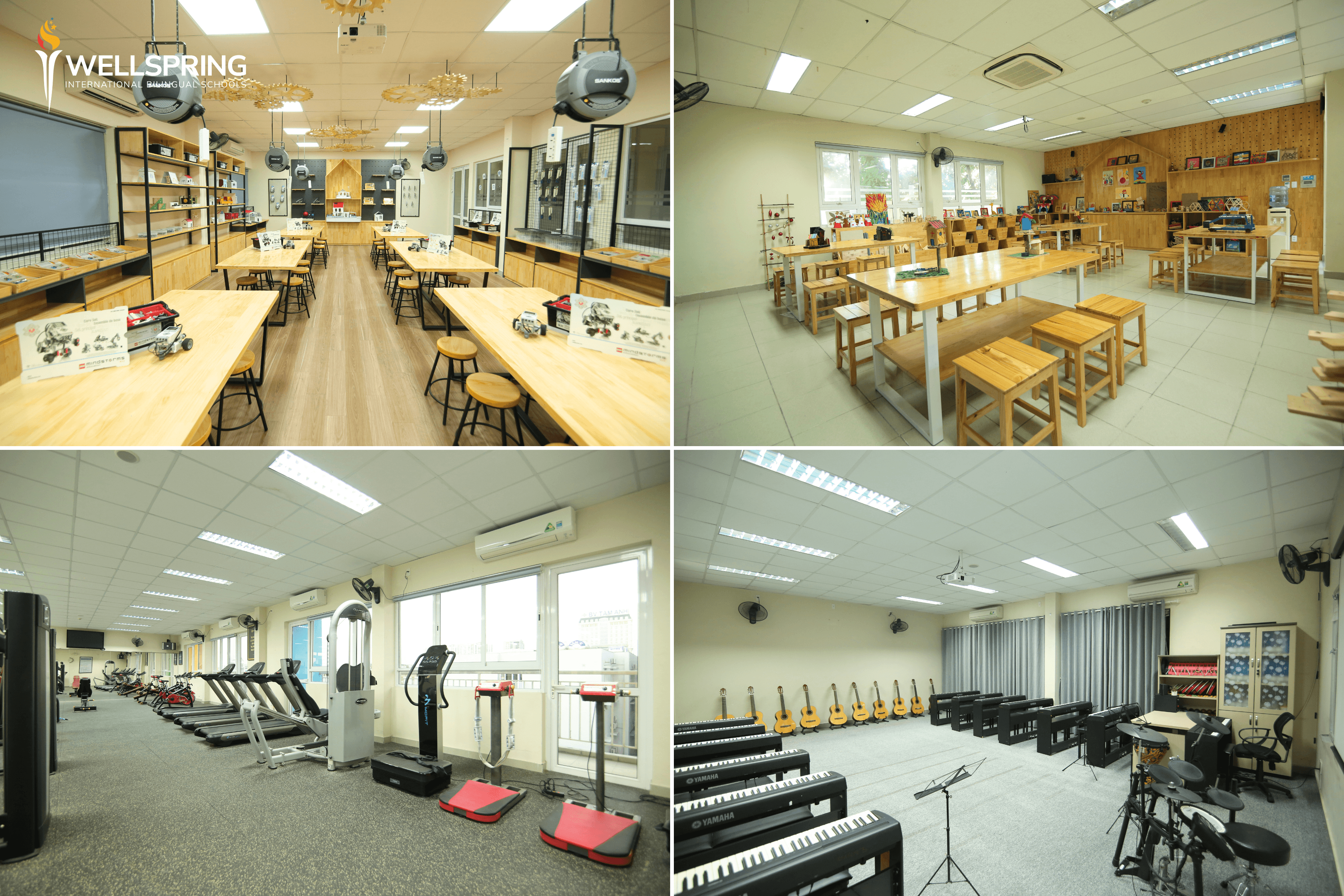 Phòng học được trang bị hiện đại, đa tính năng